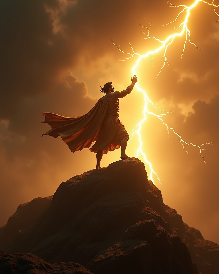 Lightning storm summit artwork